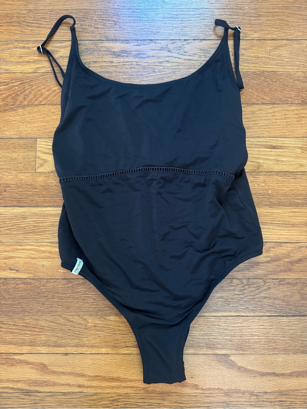 Rhythm. Black One-Piece Swimsuit with Adjustable Straps